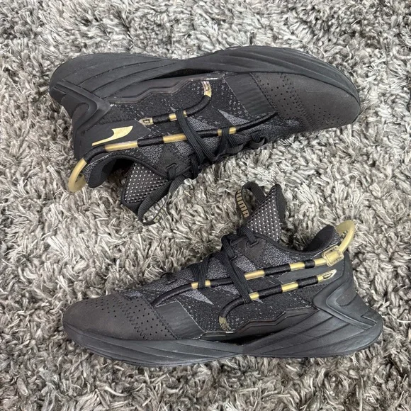 Puma Women's Ultra Triller Cross Trainer in Jacquard Black-Metallic Gold, 7 - Picture 3 of 7